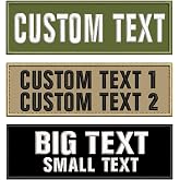 Custom Name Patch, Personalized Embroidery Text Patches | Personalized Tactical Name Tag with Hook Loop, Customizable Military Morale Patches for Backpack, Vest, Dog Harness, Uniform