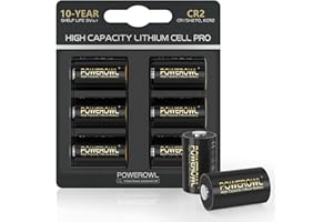 POWEROWL CR2 3V Lithium Battery, 6 Pack High Capacity CR15h270 CR 2 C2 3 Volt Batteries Cell, Long Lasting Power