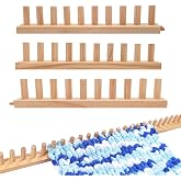 Kongwal 46-Inch Chunky Blanket Loom, Adjustable 3-Section Wooden Frame | Modular Design, No-needle Required, for Chunky Yarn Blankets, Lap Throws, Pillow Covers, and Beginner DIY Knitting Projects