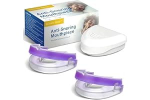 2-Pack Anti Snoring Mouthpiece & Mouthguard, 2-Level Adjustable (5-6mm), Open-Mouth Design – Breathe & Drink Freely, Snoring 