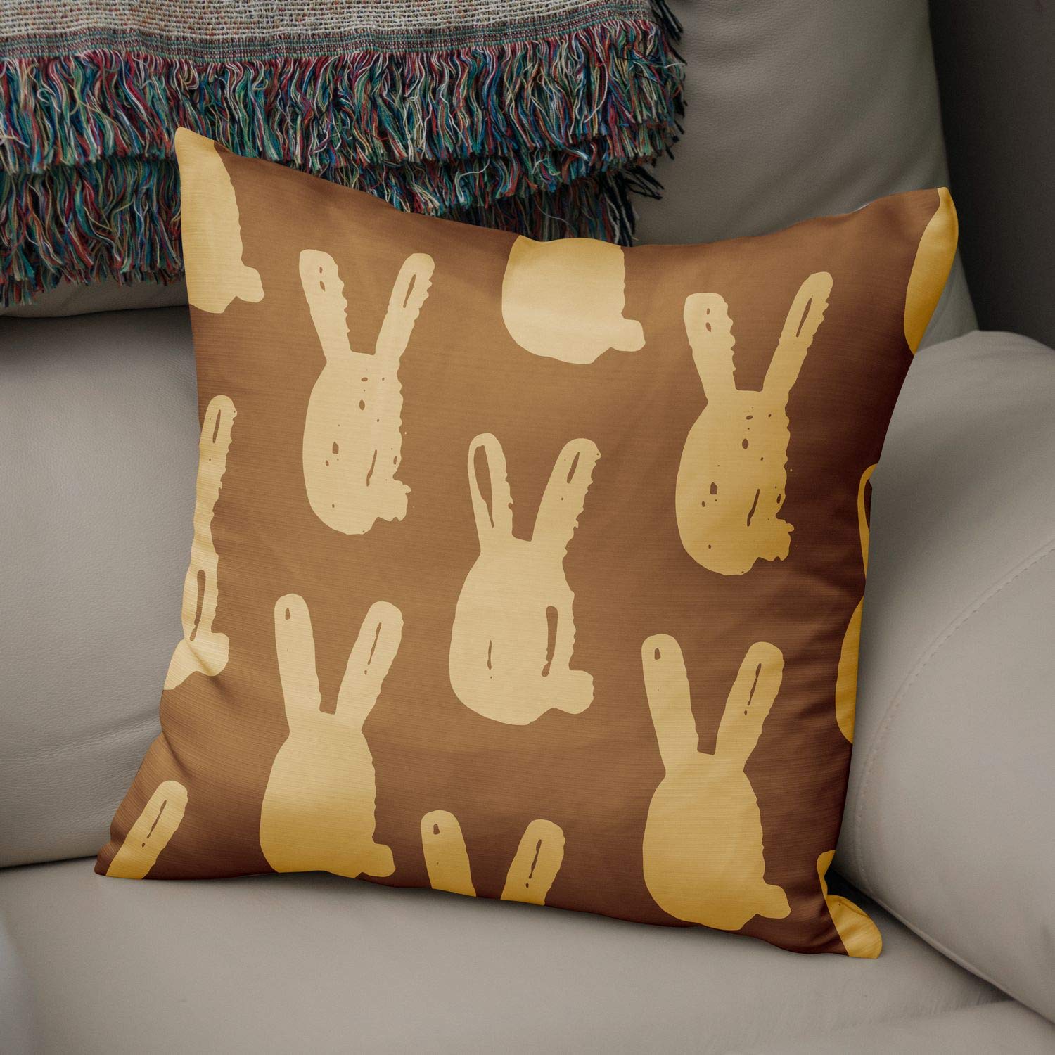 Bonamaison Decorative Cushion Cover Brown Tones, Throw Pillow Covers, Home Decorative Pillowcases for Livingroom, Sofa, Bedroom, Size:50x50 Cm - Designed and Manufactured in Turkey