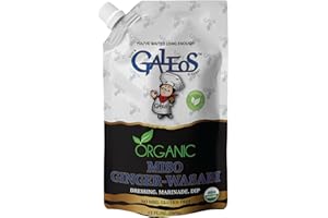 Galeos Organic Miso Ginger Wasabi Dressing 13 fl oz (Pack of 6) – Gluten-Free, Low-Calorie, Vegan, Non-GMO Gourmet Salad Dressing, Asian Sauce, All-Natural Marinade, Healthy Japanese Dressing