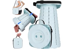 Fishboy Upgraded Square Collapsible Stool, 400lb Max Weight, Lightweight But Sturdy, Portable Retractable Folding Telescoping Foldable Camping Stool for Adults Outdoor Fishing Hiking Travel BBQ