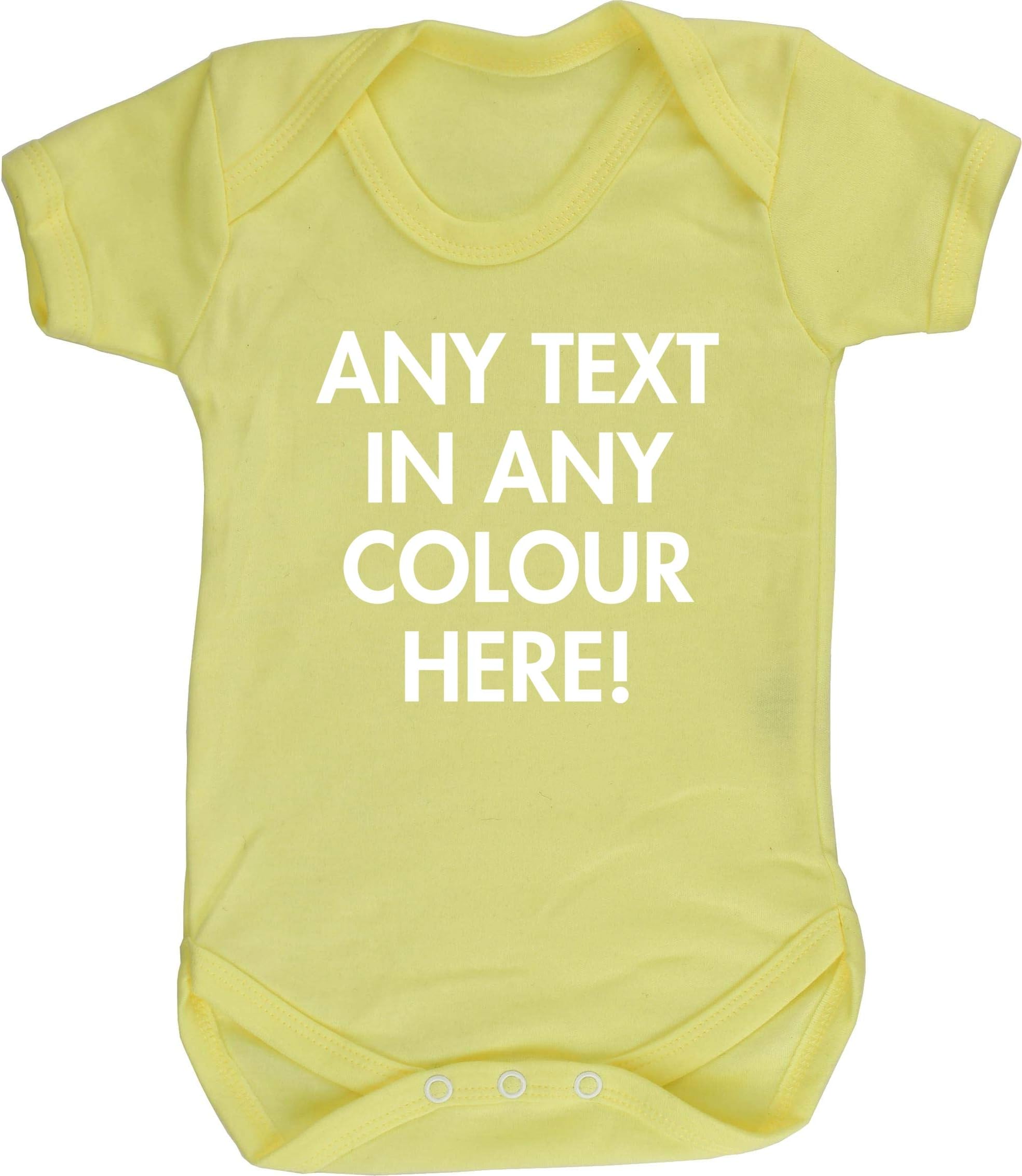Personalised Baby Vest Bodysuit (Short Sleeve) Boys Girls