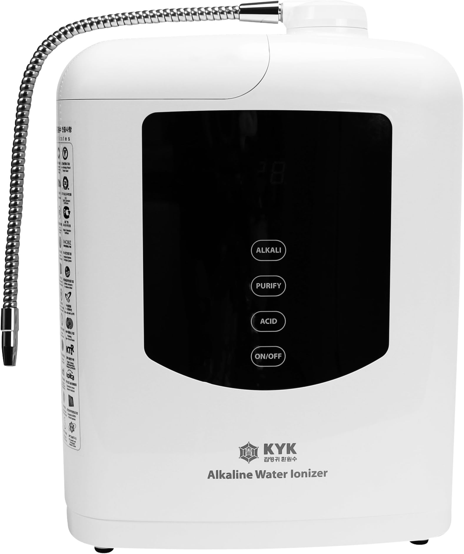 KYK Countertop Platinum Alkaline Water Ionizer Machine with Water Filtration