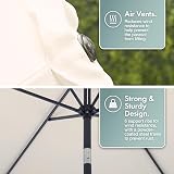 VonHaus Parasol 2.7M Garden Patio Umbrella with Tilt Hand Crank UV30+ view 5