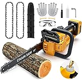 12 Inch Electric Chainsaw Cordless, Uses with DeWalt Battery. Tree Saw with Brushless Motor, Mini Chain saw for Tree Trimming Branch,Valentine's Day Gifts for Men/Husband/Women(Tool Only)