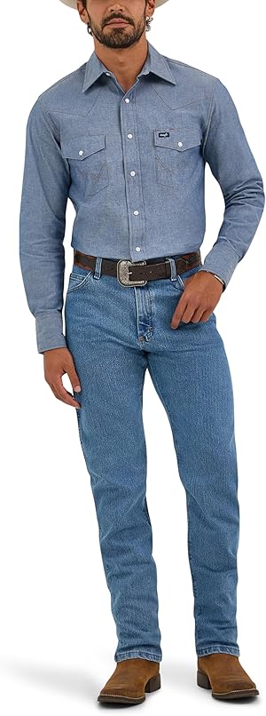 Wrangler Men's Premium Performance Cowboy Cut Reg Jean, Stone Bleach, 38W x 34L