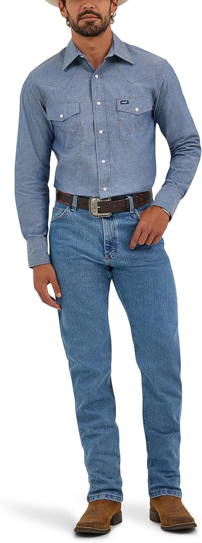 Wrangler Men's Premium Performance Cowboy Cut Reg Jean, Stone Bleach, 38W x 34L