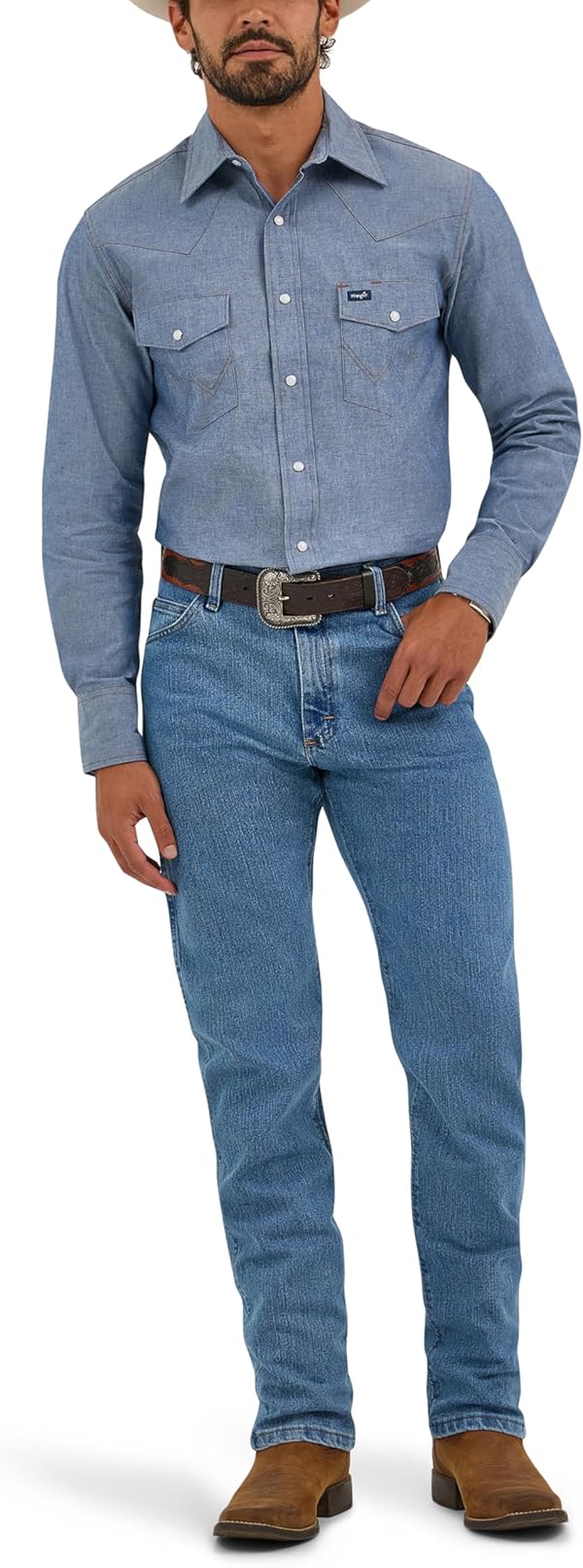 Wrangler Men's Premium Performance Cowboy Cut Reg Jean, Stone Bleach, 38W x 34L