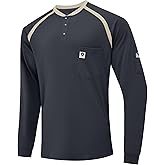 VANDISI FR Shirts for Men NFPA2112 Flame Resistant Shirts 5.5oz Light Weight Long Sleeve Fire Retardant Shirts