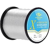 SF Monofilament Fishing Line Premium Spool X-Strong Mono Nylon Material Leader Line for Saltwater Freshwater 8/10/12/15/20/25
