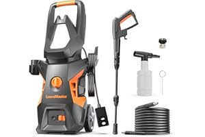 LawnMaster LT306-1800C Electric Pressure Washer 13 Amp 1.4 GPM 2100 Max PSI with Foam Bottle CSA Certified