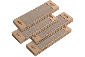 Best Pet Supplies Corrugated Cardboard Cat Scratcher Refill Pads, Lounger, and Fun Interactive Scratching Boards, Claw Safe, 