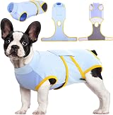 Kuoser Dog Recovery Suit Premium Cotton Spandex Blue XS Post Surgery