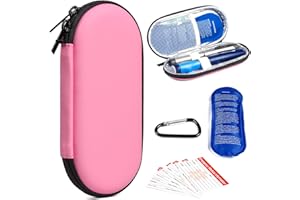 Upgrade Insulin Cooler Travel Case with TSA Approved Ice Pack, GEAoffice EVA Protective Insulin Pen Case for Diabetic Supplies, Refrigerated Insulin Injection Medicine Travel Case for Daily Life, Pink