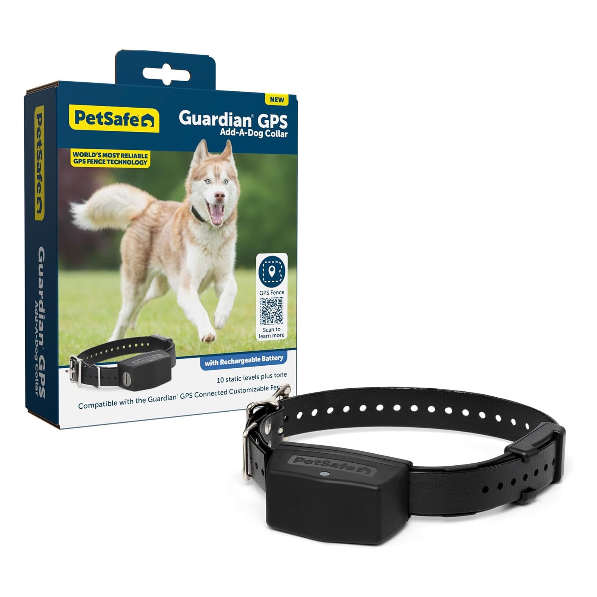 Photo 1 of *MISSING PARTS*
PetSafe Guardian GPS Connected Customizable Fence Add-A-Dog Collar - Rechargeable & Waterproof Adjustable Receiver Collar for GPS Fence - for Dogs 5lb+