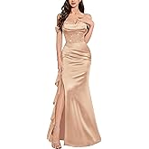 Miusol Women's Sexy Off Shoulder Sequin Lace Wedding Bridesmaid Party Long Dress