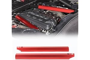 CHEAYAR Engine Bay Panel Cover Compatible with Chevrolet Corvette C8 2020-2023, Engine Shroud Cover Panel Trims, C8 Accessories 2PCS (Engine Rod - Red)