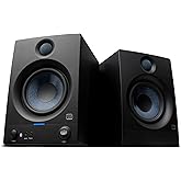 PreSonus Eris 5BT Bluetooth Studio Monitors, Pair — 5.25" Inch Powered Bookshelf Speakers, Stereo, Desktop Computer, Near Field Music Production, Audio Mixing Recording