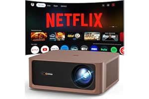 Official Licensed Google TV Projector, Smart Projector with WiFi and Bluetooth-Gray-3