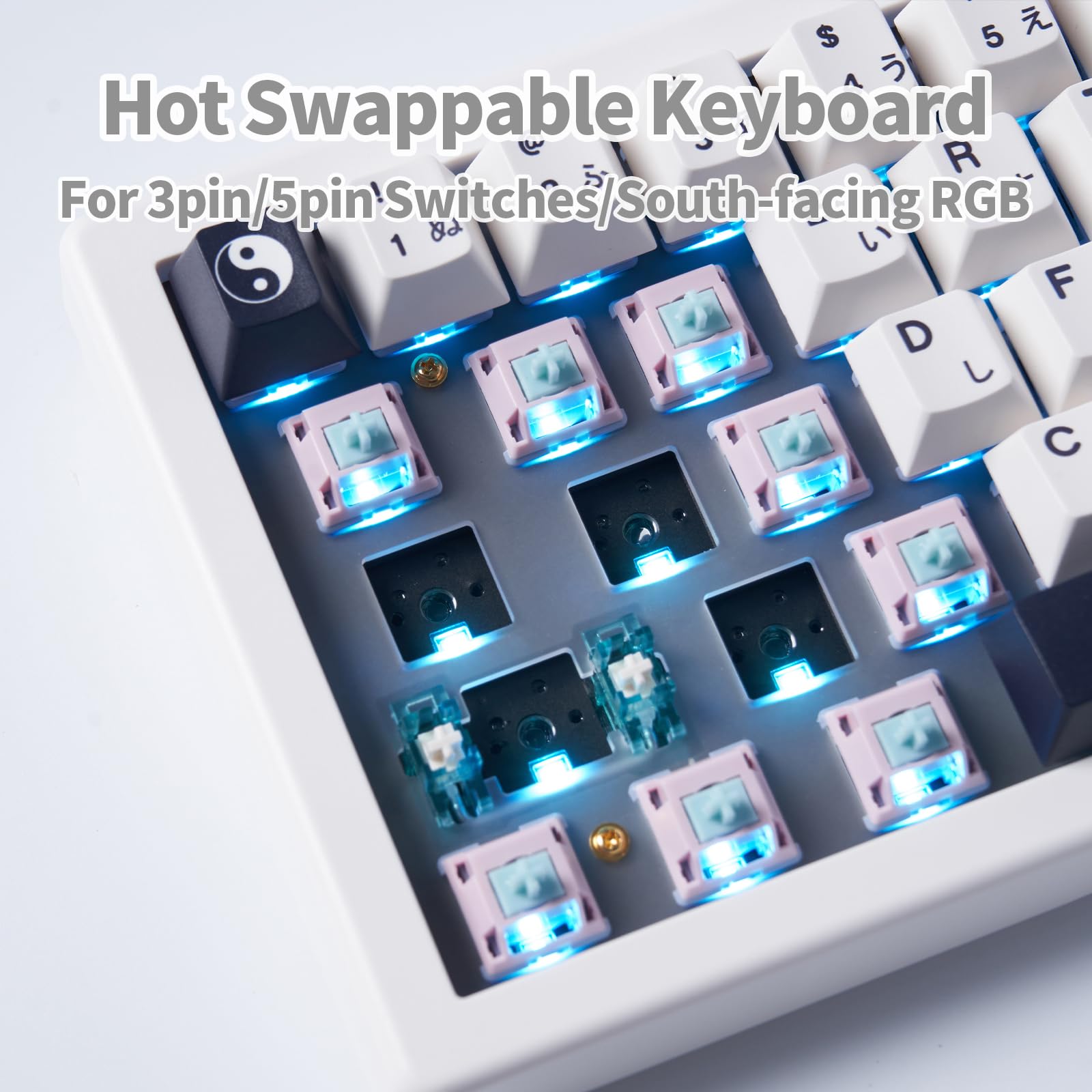 Mua GMK67 White Japanese Mechanical Keyboard Hot-Swappable Bluetooth/2 ...