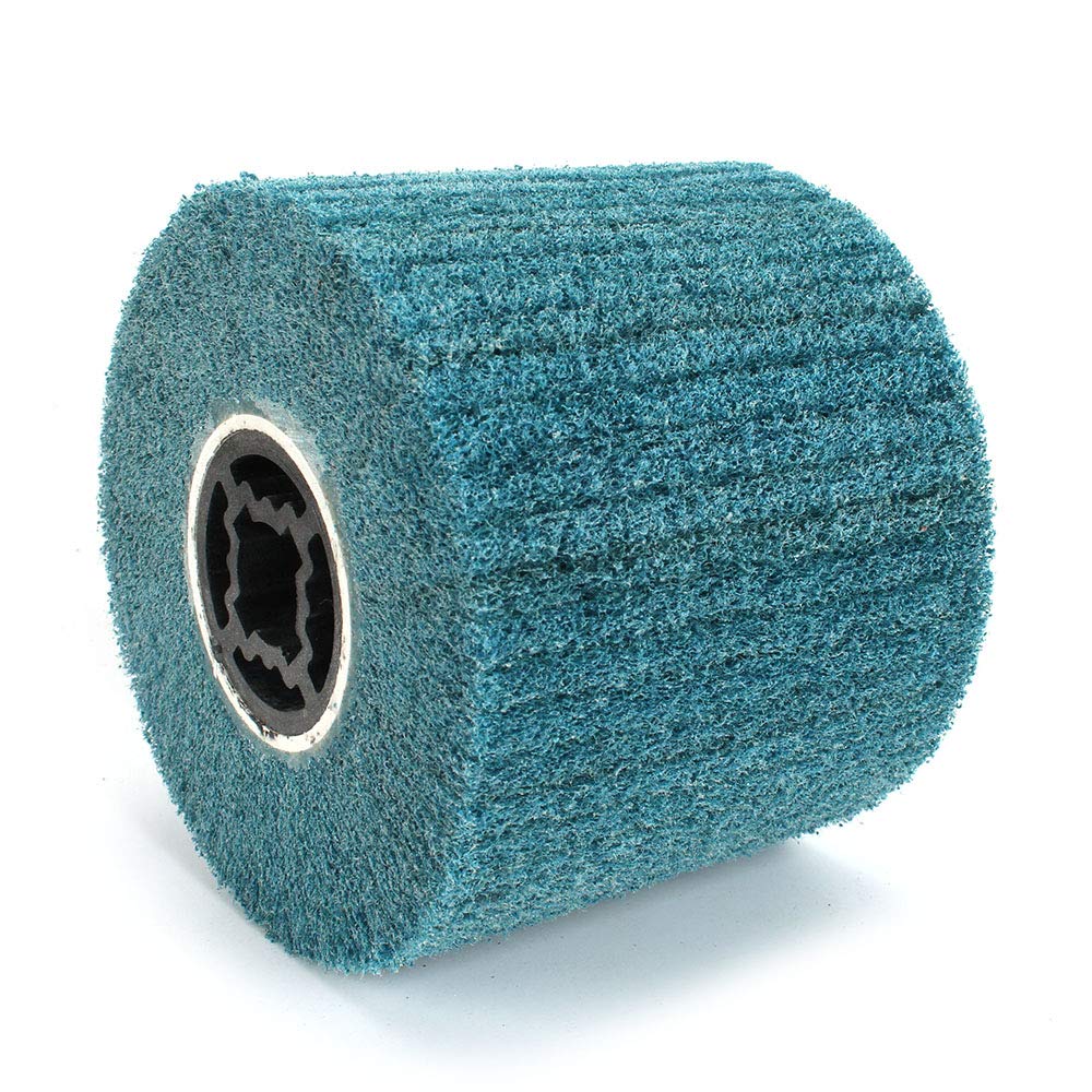 120x100mm Non-Woven Abrasive Flap Wire Drawing Polishing Burnishing Wheel for The Surface Treatment of Metal Products 320 Grit