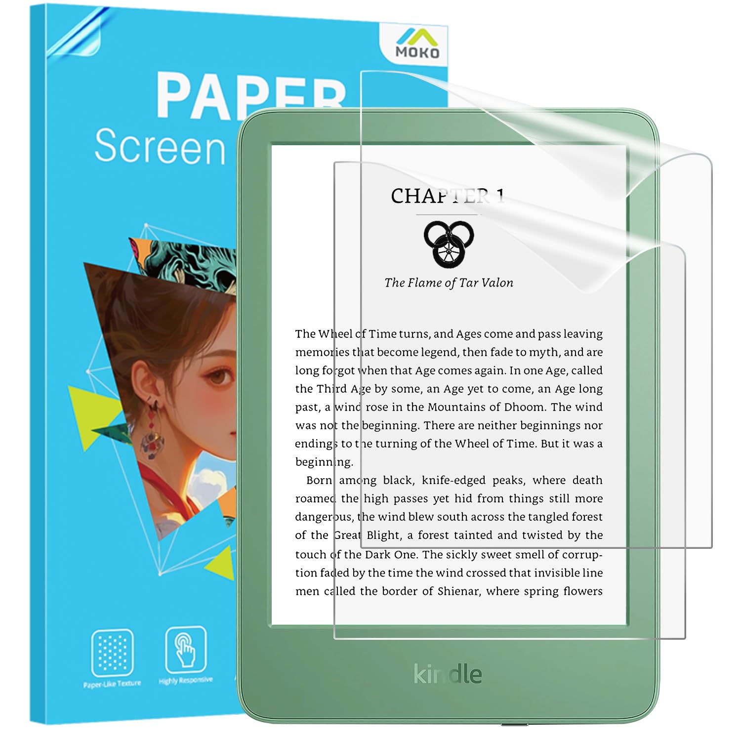 MoKo 2 Pack Antiglare Screen Protector for 6