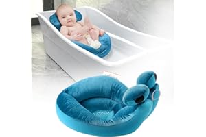 EASICOZI Cute Shape Baby Bath tub, Soft Sink Bather, New Born Bath Mat (Blue)