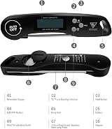 DOQAUS Meat Thermometer 3s Instant Read Backlit LCD Foldable Probe view 7