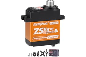 HobbyPark Waterproof 7.5kg High Torque RC Micro Servo Metal Gear Digital Arduino Servo for 1/18 TRX4M TRX4MT Redcat Ascent-18 Losi Mini LMT 1/10 TRX4 SCX10 RC Crawler RC Car Plane Boat Robot