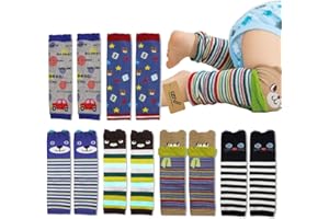 iZiv(TM) 6 PACK Cute Baby Toddler Leg Sleeve Warmers - Knee Socks Protector Warmer for Boy 0-3 Years
