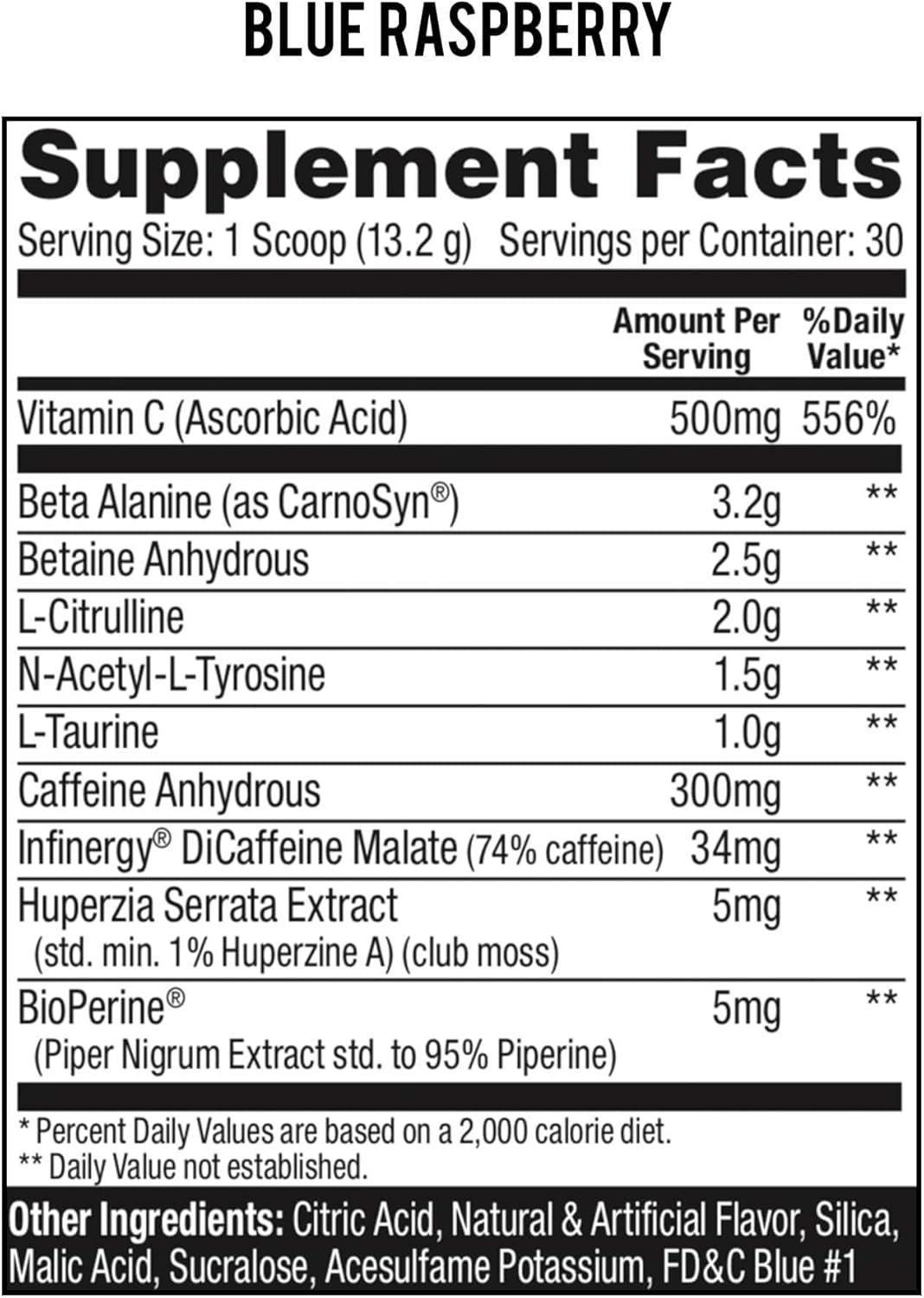 Bare Performance Nutrition, Flight Pre Workout, Energy, Focus & Endurance, Formulated with Caffeine Anhydrous, DiCaffeine Malate, N-Acetyl Tyrosine (30 Servings, Blue Raspberry): Health & Personal Care