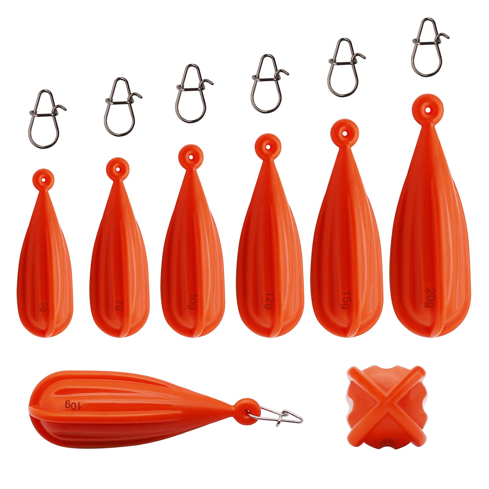 Dovesun Fishing Practice Plug PVC Fishing Practice Casting Plug for Kids Red 6PCS