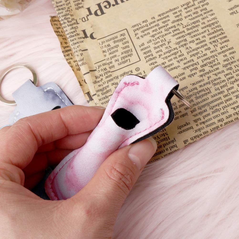 Pengxiaomei Chapsticks Holder Keychain for Lipstick Marble Lip Balm Holder for Lipstick, Stocking Stuffers for Women