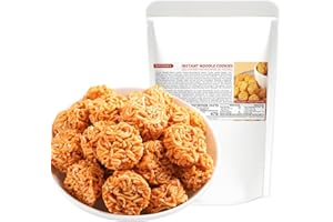 BAYUEDEGUA-Instant noodle cookies 250g/8.81oz Lamian Noodles balls,Spicy crispy snacks,Mini instant noodles,Satisfy hunger.