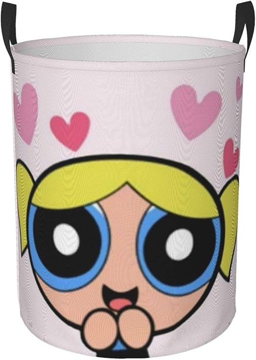 Amazon Co Jp パワーパフガールズの愛の壁紙1 ランドリーバスケット 撥水加工 軽量薄型 丸型 収納袋 布製雑貨収納ボックス 大容量 シンプルで おしゃれ 可愛い 洗濯かご ホーム キッチン