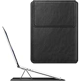Fintie Sleeve Case for MacBook Air 13.6 A3240 A3113 A2681, Pro 14 A3434 A3401 A3185 A3112 A2992 A2918 A2779 A2442, MacBook Pro/Air 13 - PU Leather Slim Bag Cover with Stand Feature, Black