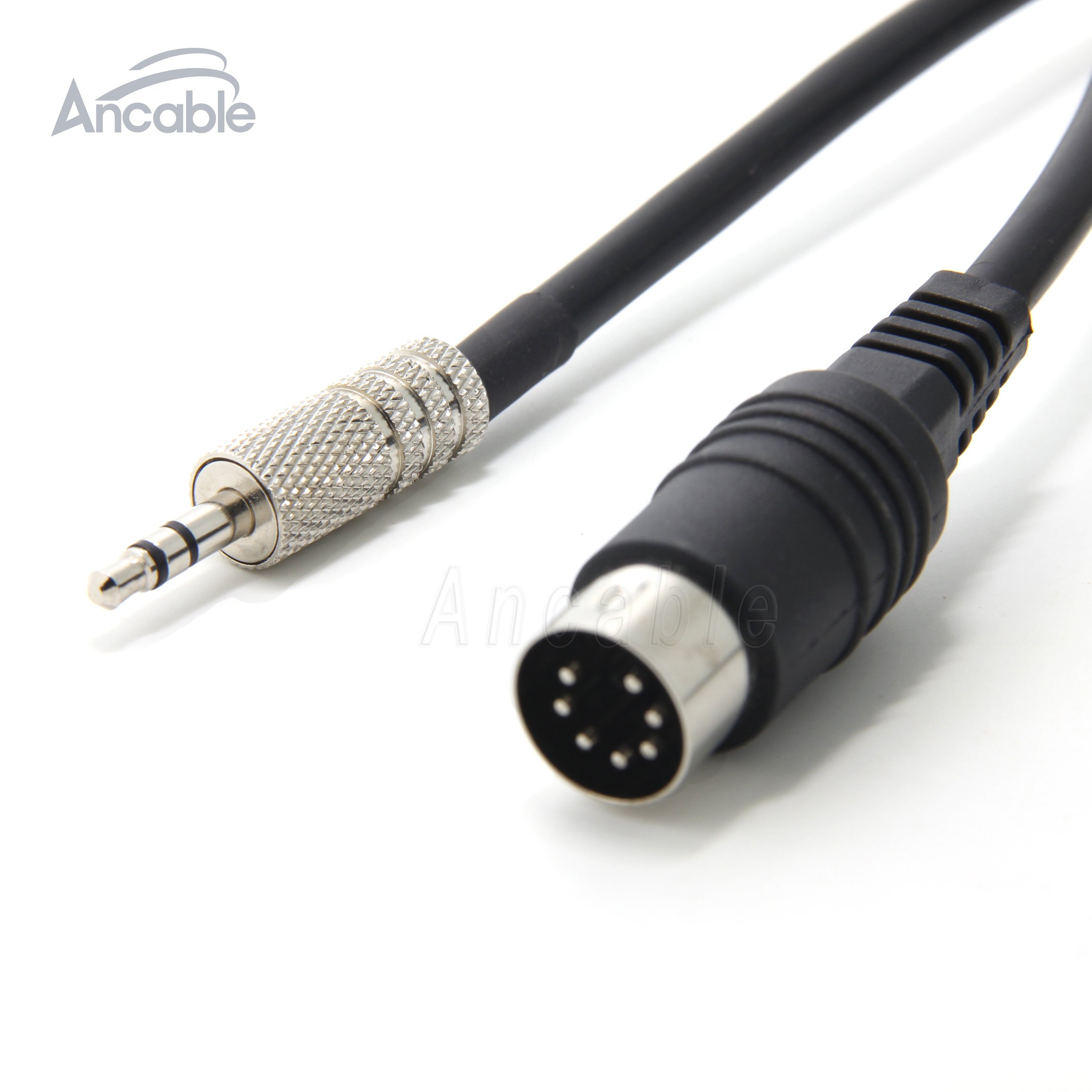 Ancable 3ft 7-Pin Din Male to 3.5mm(1/8in) Stereo Male Professional Premium Audio Cable for Connection of iPod/iPad/iPhone/MP3/PC/TV/Android to Bang & Olufsen B&O, Naim, Quad...Stereo Systems