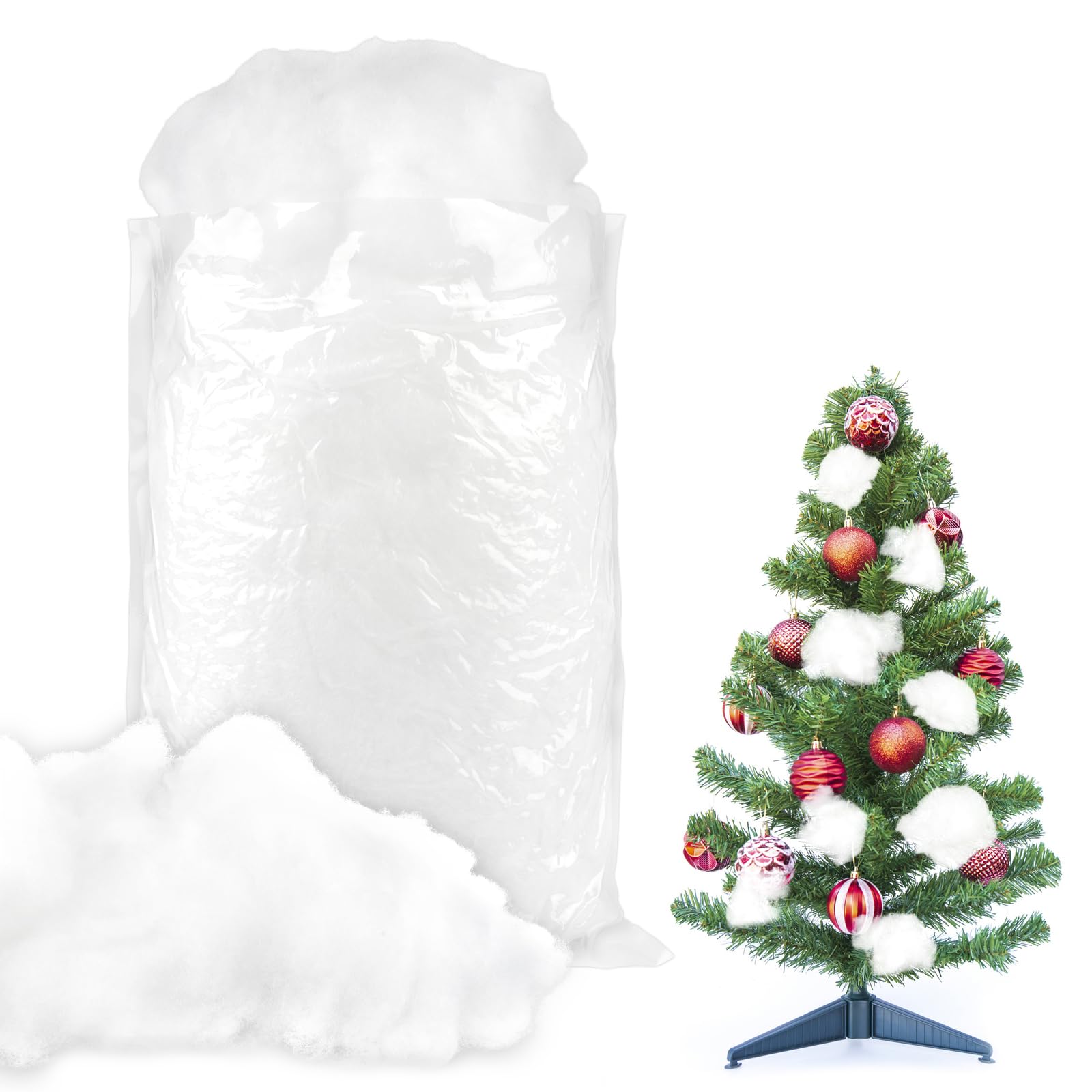 Fluffy Fake Snow Blanket for Christmas Village Decorations, Soft Artificial Snow for Indoor & Outdoor Winter Wonderland Scenes, Perfect for Holiday Displays & Festive Decor