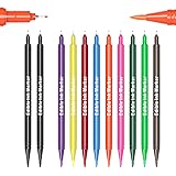 Edible Markers, 11Pcs Ultra Fine Tip(0.5mm) Food Coloring Pens, Double Sided Food Grade Gourmet Writers for Cake,Cookie,Fonda