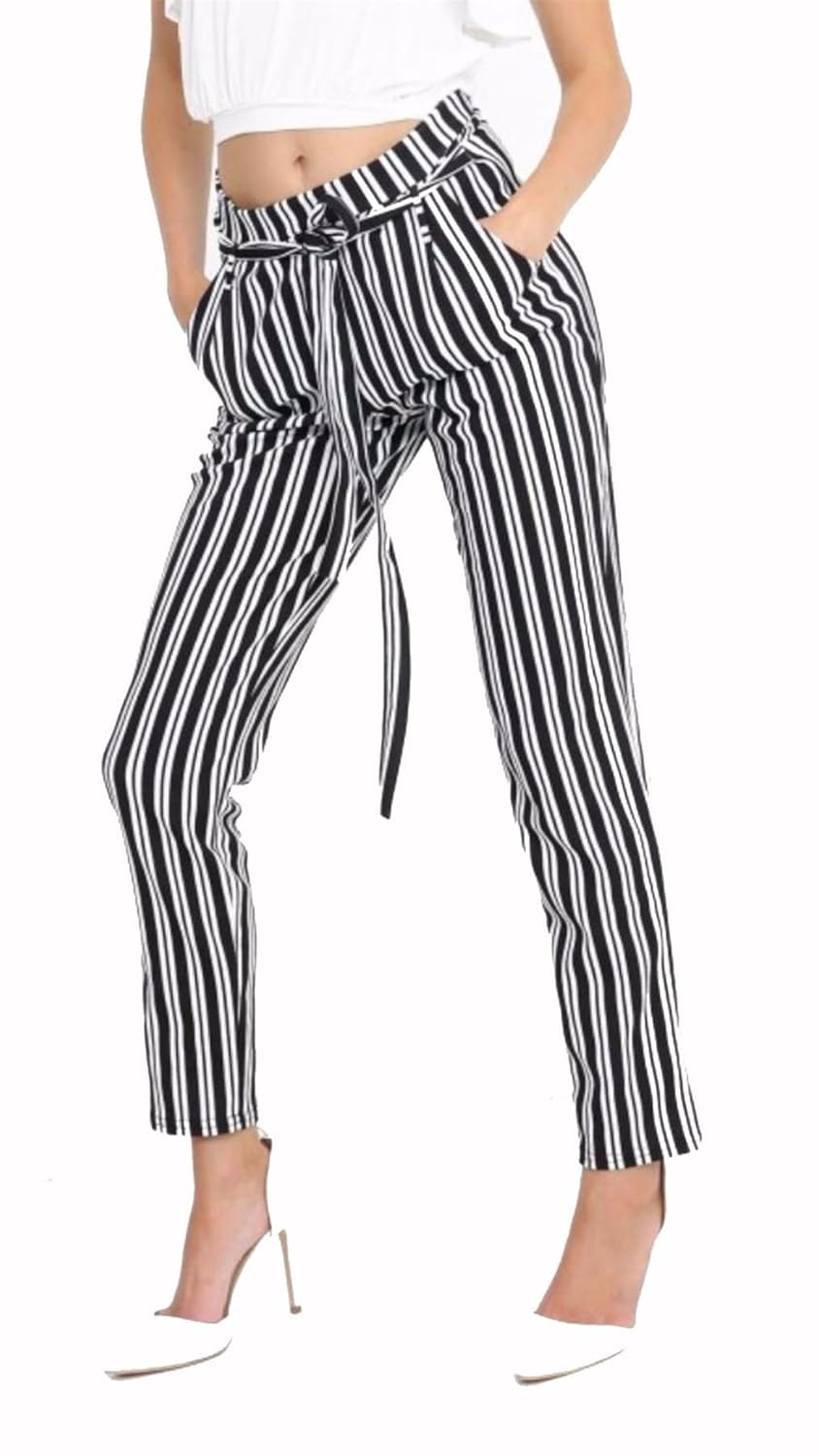 striped skinny pants womens