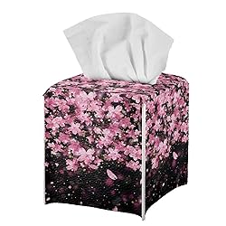 Talayituse Cherry Blossom Print Tissue Box Cover