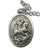 Westmon Works Men's Patron Saint Medal 3/4 Inch Long with Stainless Steel Chain