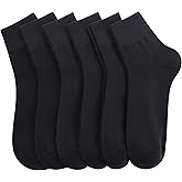 Sakusock Women's Cotton Socks, Soft Thin Breathable Moisture Wicking Ankle Crew Casual Socks 6 Pairs