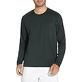 THE GYM PEOPLE Men's Lightweight Workout Shirts Loose Fit Long Sleeve Crewneck Athletic Tops