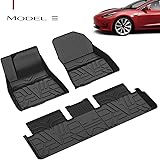 Farasla All Weather Floor Mats for Tesla Model 3 - Durable Flexible Odorless TPE Material - Non-Slip Protective Cover - Compa