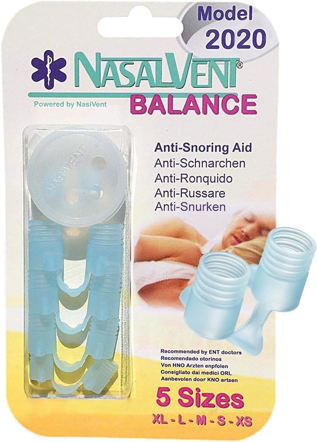 Anti snoring, snoring solution, The Nasalvent Tube. Snoring aid, snore free, breath right sleep. Anti snoring aids, Comfortable Nasivent design. (Extra Large (x))