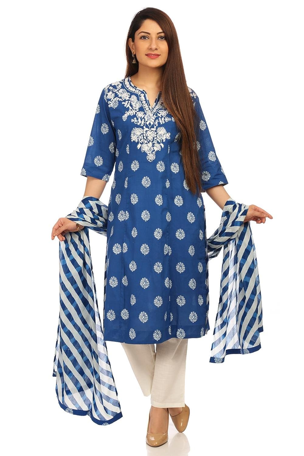 biba women's straight salwar suit