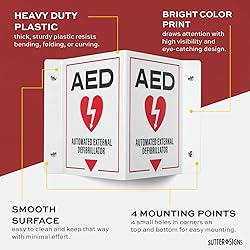 AED Wall Mount Sign | 3D Projecting Automated